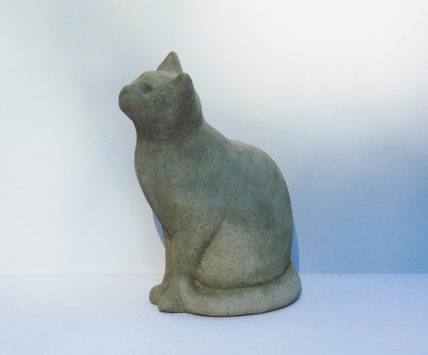 side cat stone garden statuary