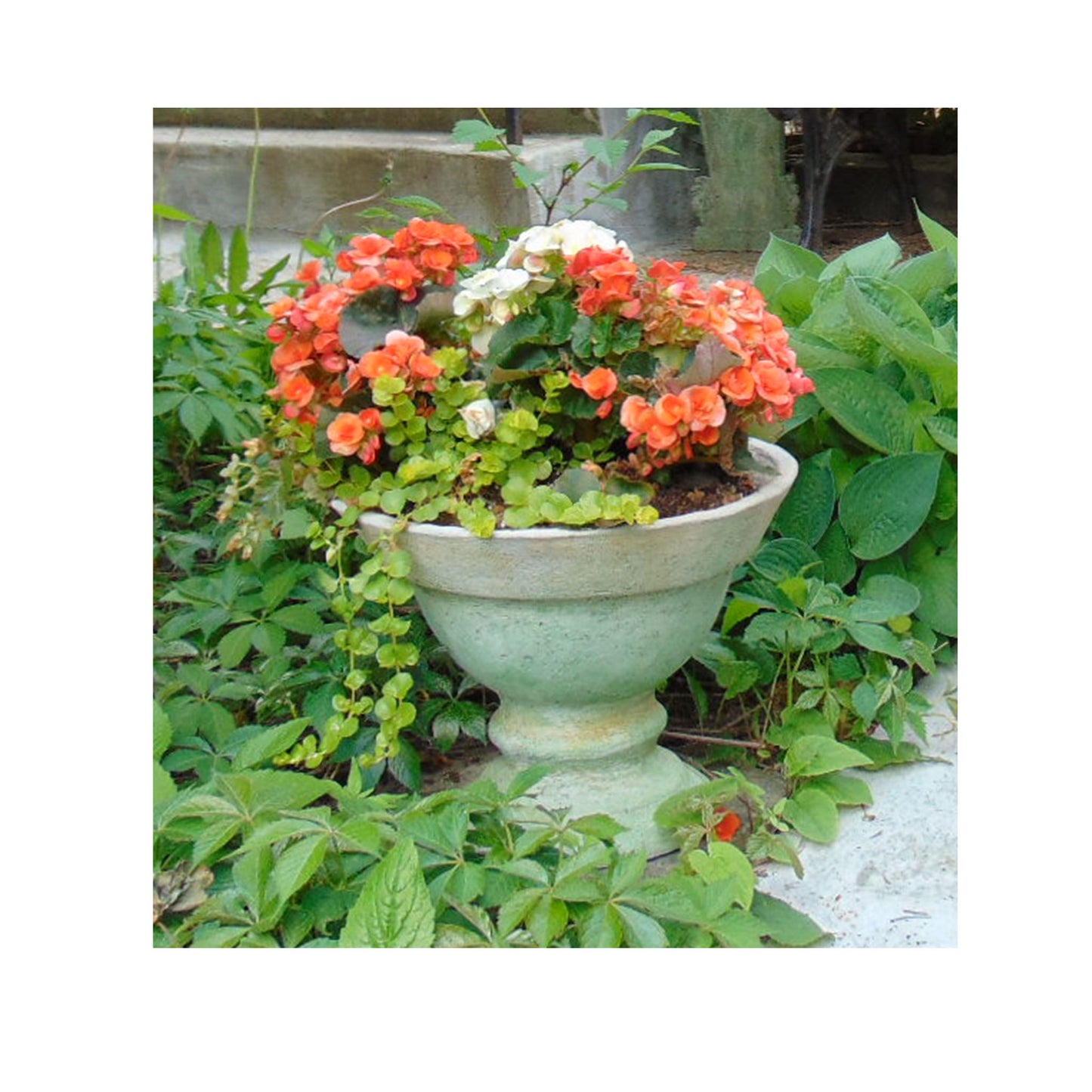 stone garden planter